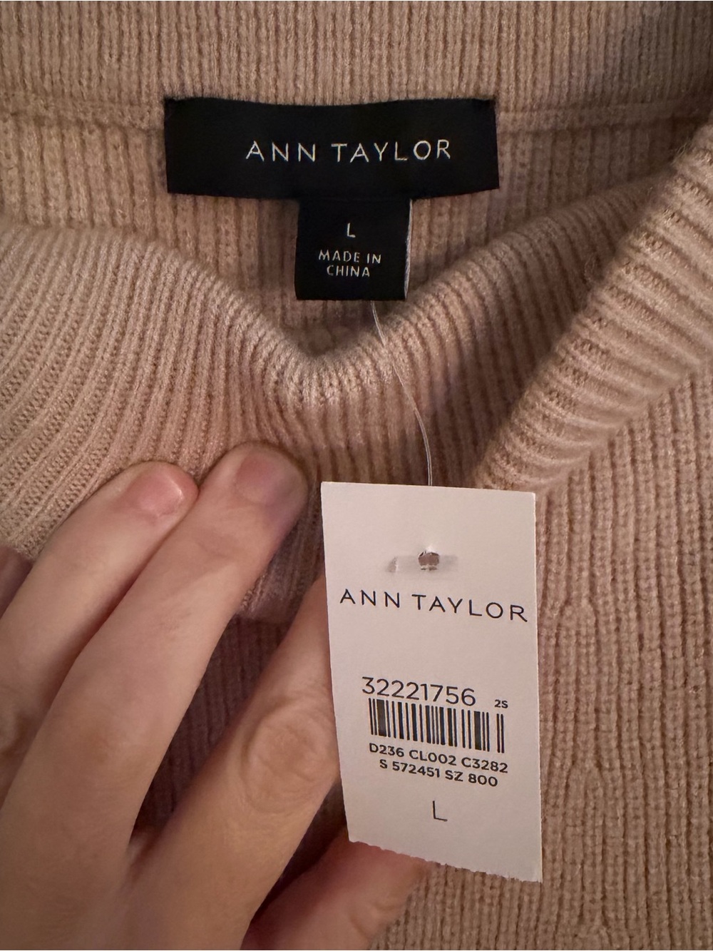 NWT Ann Taylor Taupe Knit Midi Skirt Size Large - Picture 6 of 7